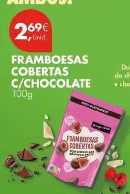 Pingo Doce Framboesas cobertas c/chocolate promoção