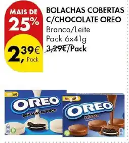 Pingo Doce Bolachas cobertas c/chocolate oreo branco/leite promoção