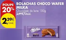 Pingo Doce bolachas choco wafer milka promoção