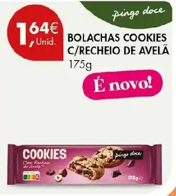 Pingo Doce Bolachas cookies c/recheio de avelã pingo doce promoção