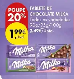 Pingo Doce Tablete de chocolate milka promoção
