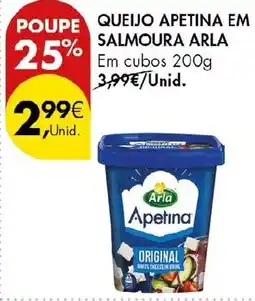 Pingo Doce Queijo apetina em salmoura arla promoção