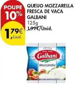 Pingo Doce Queijo mozzarella fresca de vaca galbani promoção