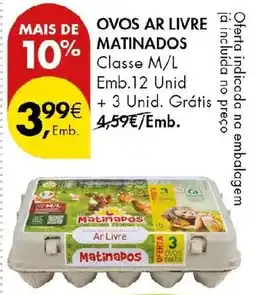 Pingo Doce ovos ar livre matinados promoção