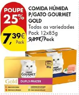 Pingo Doce comida húmida p/gato gourmet gold promoção