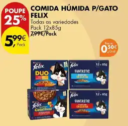 Pingo Doce comida húmida p/gato felix promoção