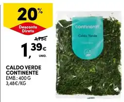Continente Caldo Verde Continente promoção