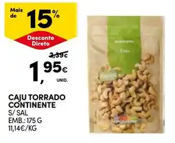 Continente Caju torrado continente promoção