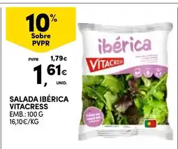 Continente Salada ibérica vitacress promoção