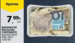 Continente Badanas de bacalhau continente salgado seco promoção