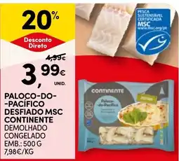 Continente paloco-do-pacifico desfiado msc continente promoção