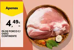 Continente Pá de porco c/ osso continente promoção