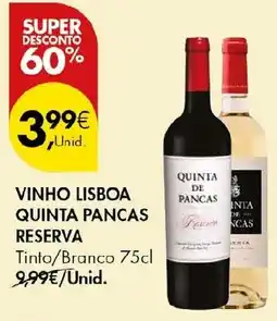 Pingo Doce vinho lisboa quinta pancas reserva promoção