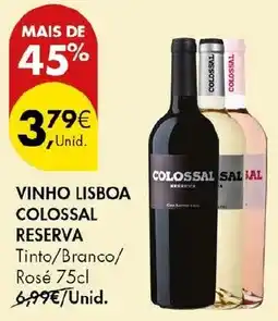 Pingo Doce vinho lisboa colossal reserva promoção