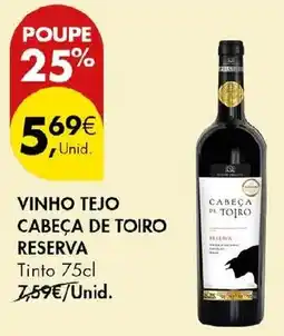 Pingo Doce vinho tejo cabeça de toiro reserva promoção