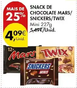 Pingo Doce Snack de chocolate mars/snickerstwix mini promoção