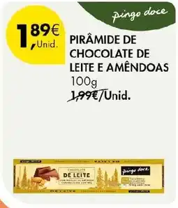 Pingo Doce pirâmide de chocolate de leite e amêndoas promoção