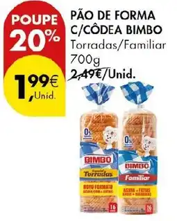 Pingo Doce Pão de forma bimbo promoção