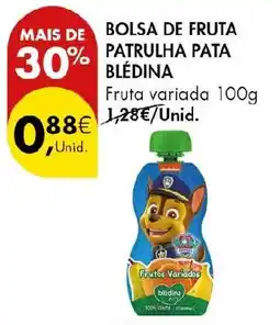 Pingo Doce Bolsa de fruta patrulha pata blédina promoção
