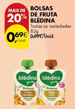 Pingo Doce Bolsas de fruta blédina promoção