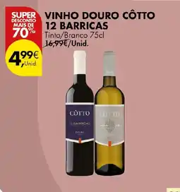 Pingo Doce Vinho douro cotto 12 barricas promoção