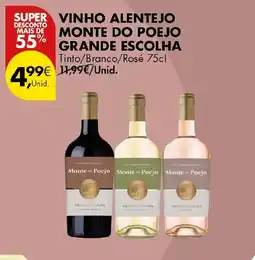 Pingo Doce Vinho alentejo monte do poejo grande escolha promoção
