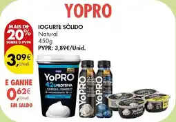 Pingo Doce Yopro iogurte sólido natural promoção
