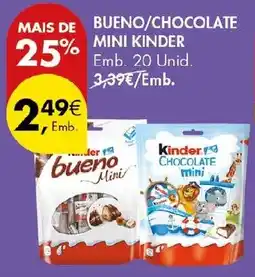Pingo Doce Bueno/chocolate mini kinder promoção