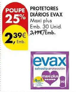 Pingo Doce Protetores diários evax promoção