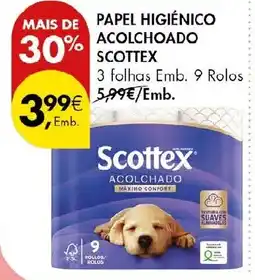 Pingo Doce Papel higiénico acolchoado scottex promoção