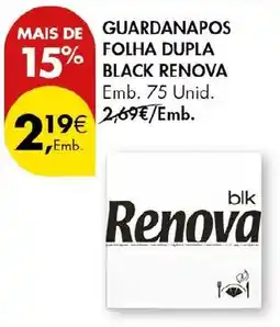 Pingo Doce Guardanapos folha dupla black renova promoção