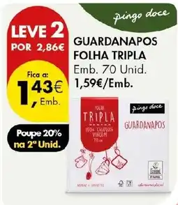 Pingo Doce Guardanapos pingo doce promoção