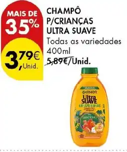 Pingo Doce Garnier champô p/crianças ultra suave promoção