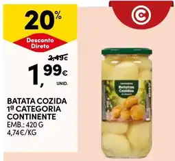 Continente Batata cozida continente promoção
