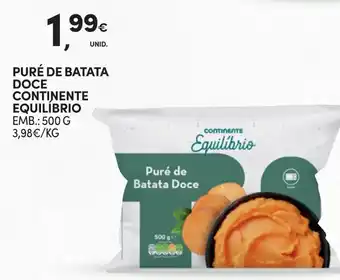 Puré de batata doce continente equilíbrio