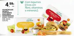 Continente Hambúrguer infantil continente equilíbrio monstrinhos bovino/frango promoção