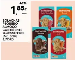 Continente Bolachas pequeno almoço continente vários sabores promoção