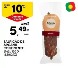 Continente Salpicão de arganil continente promoção
