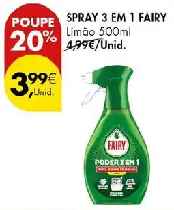 Pingo Doce spray 3 em 1 fairy promoção