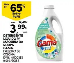 Continente Detergente líquido p/ máquina da roupa gama promoção