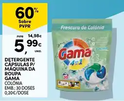 Continente Detergente capsulas p/ maquina da roupa gama promoção