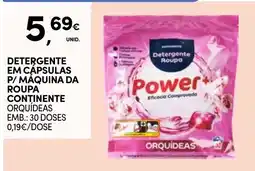 Continente Detergente roupa power orquídeas promoção
