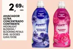 Continente Amaciador ultra concentrado continente power+ moonlight blossom / blooming petals promoção