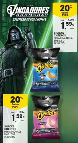 Continente Snacks cheetos promoção
