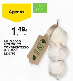 Continente Alho seco biológico continente bio promoção