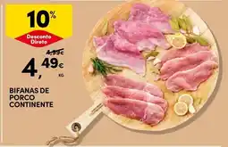 Continente Bifanas de porco continente promoção