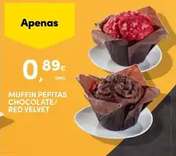 Continente Muffin pepitas chocolate/ red velvet promoção
