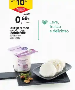 Continente Queijo fresco s/lactose continente promoção