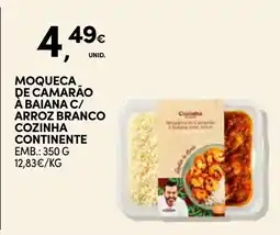 Continente Moqueca de camarão à baiana c/ arroz branco cozinha continente promoção
