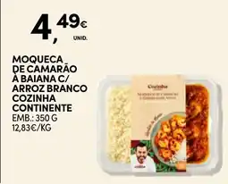 Continente Moqueca de camarão à baiana c/ arroz branco cozinha continente promoção